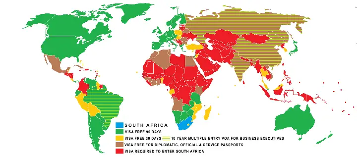 Visa policy of South Africa