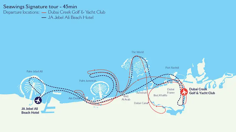 Seawings Dubai Seaplane view city attraction