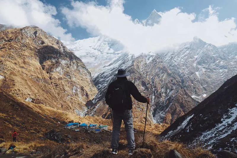 Main on top of mountain short treks in Nepal