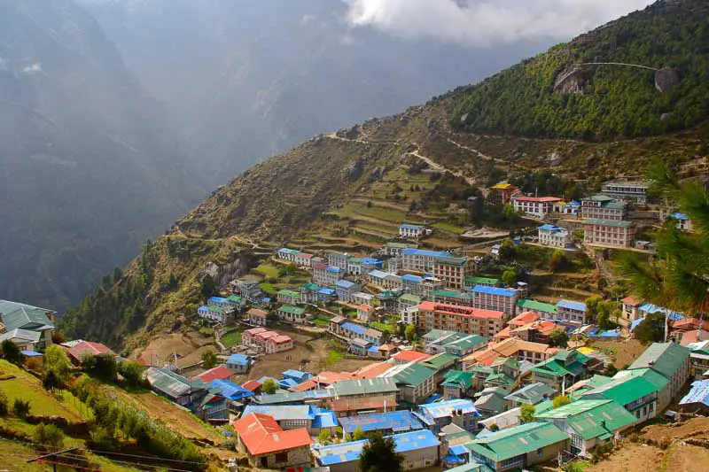 Namche Bazaar Everest mountain short treks in Nepal