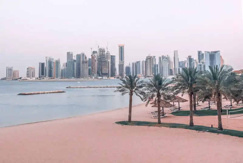 Beach InterContinental Hotel Doha skyline