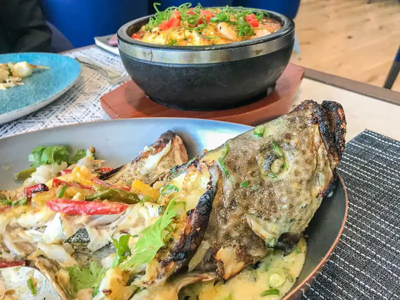 Main fish meal InterContinental Hotel Doha
