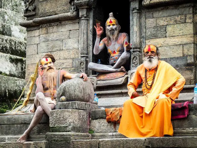 Best time to visit Nepal Holy men Kathmandu Pashupatinath Temple
