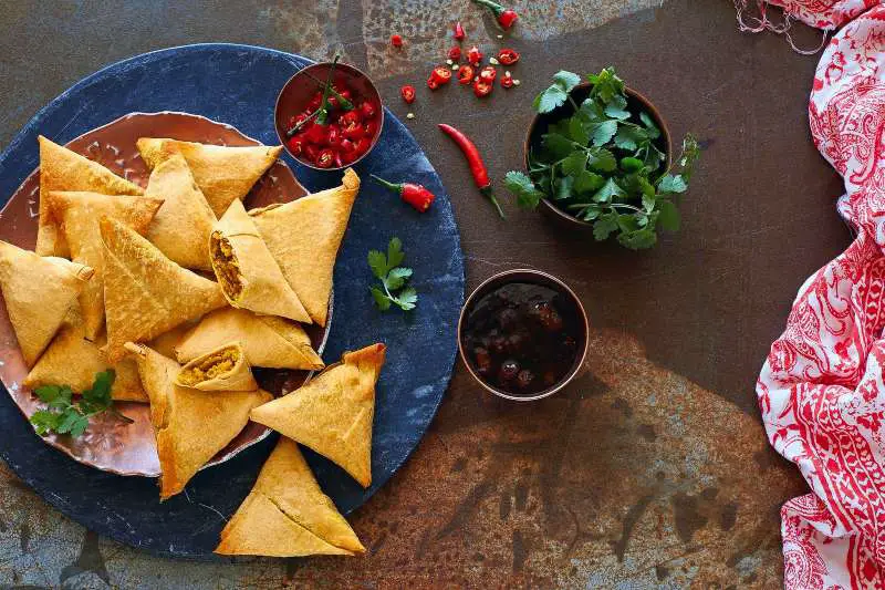 Indian Nepalese snacks food samosa