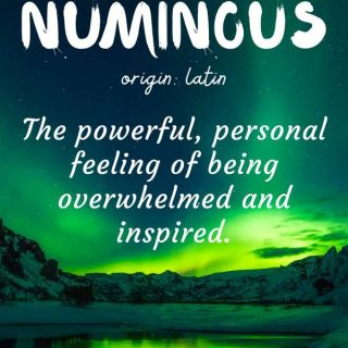 Beautiful Travel word Numinous Latin language