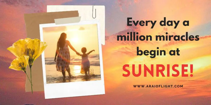 Miracle of sunrises caption