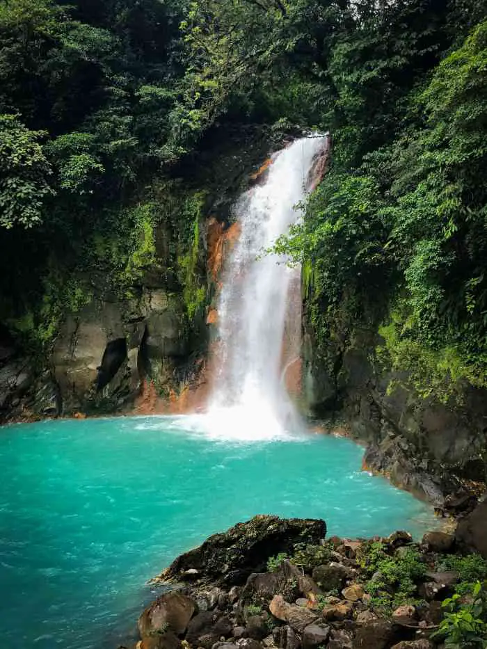 Beautiful nature life in Costa rica waterfalls