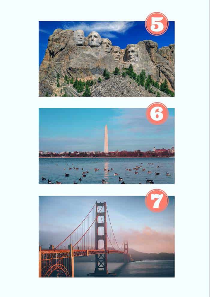 USA Trivia questions landmarks quiz