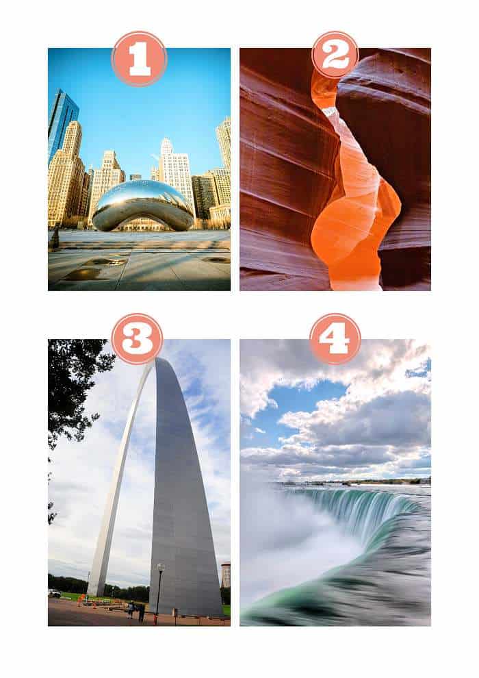 USA quiz questions landmarks