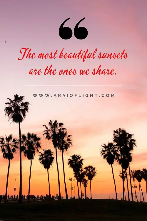 Beautiful sunset quotes on love