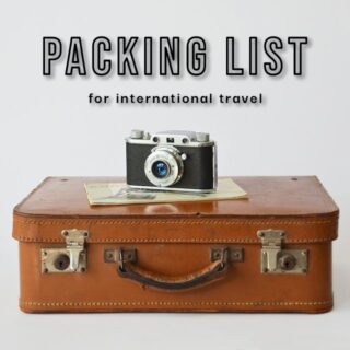 International travel packing list