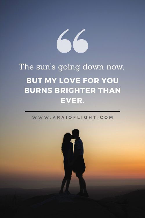 Quotes on love and sunset quotes