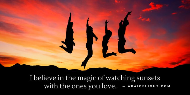 Sunset and love quotes