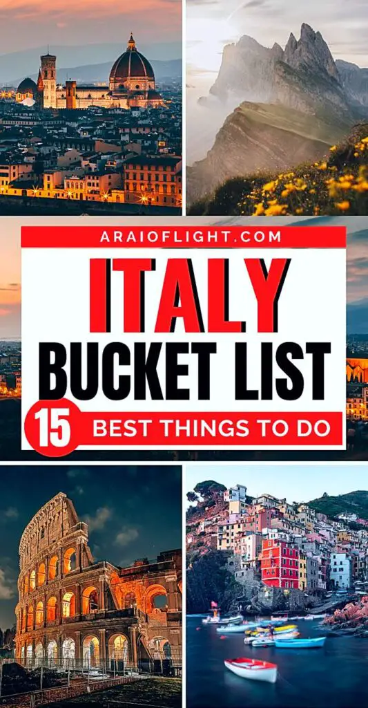 Best things to do in Italy bucket list travel experiences