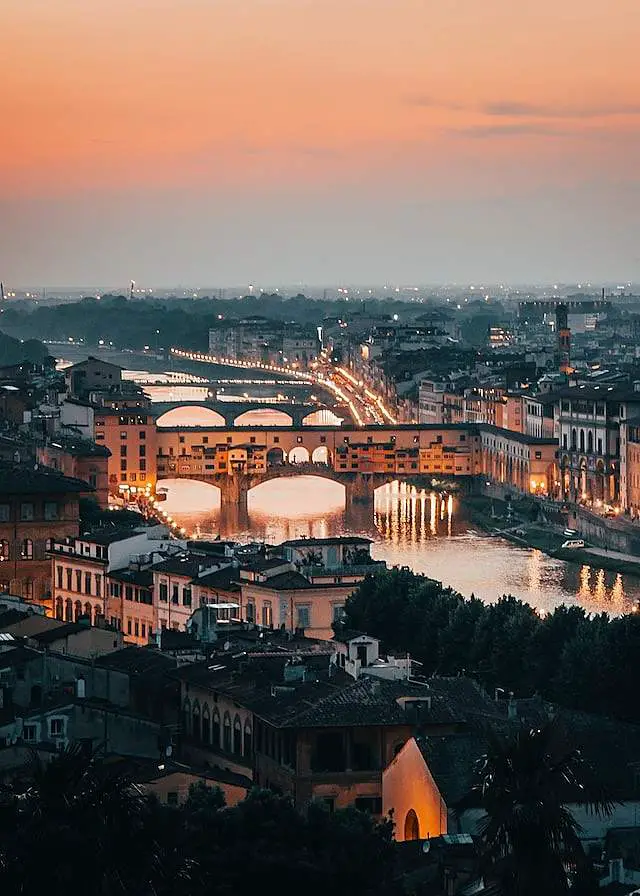 Night view City of Florence Italy places to visit