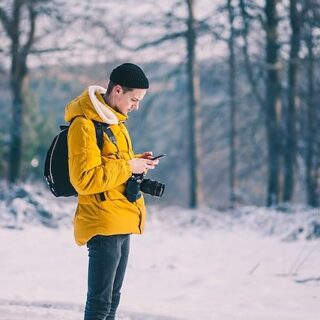 Using mobile device to stay connected while traveling