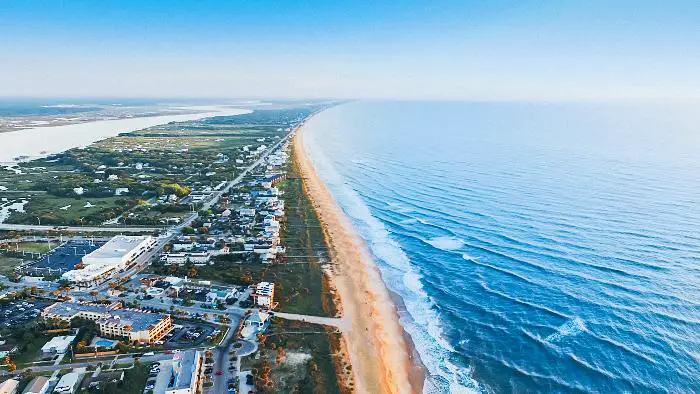 Drone view of St. Augustine, Florida, United States